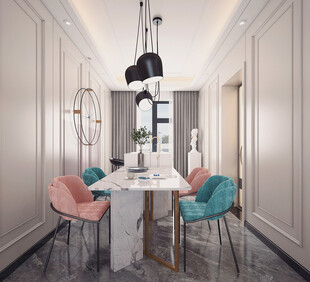 现代简约高级感新中式复古风客厅