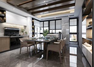 现代简约高级感新中式复古风客厅