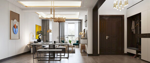 现代简约高级感新中式复古风客厅