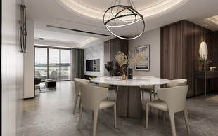 现代简约高级感新中式复古风客厅