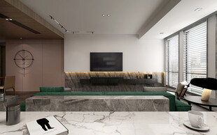 现代简约高级感新中式复古风客厅