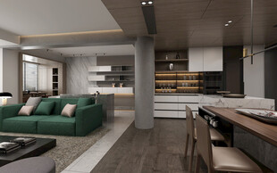 现代简约高级感新中式复古风客厅