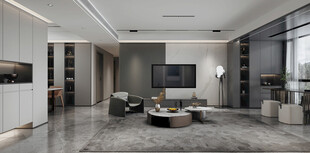 现代简约高级感新中式复古风客厅