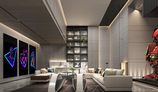 现代简约高级感新中式复古风客厅