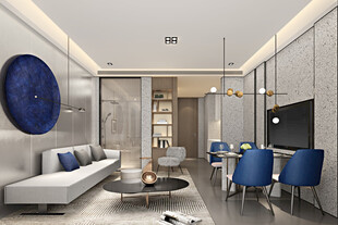 现代简约高级感新中式复古风客厅