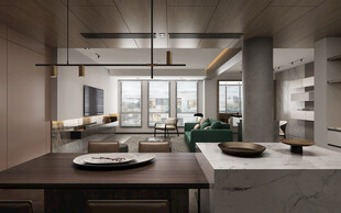 现代简约高级感新中式复古风客厅