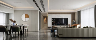 现代简约高级感新中式复古风客厅