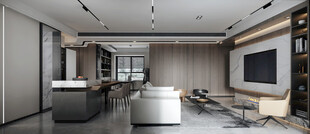 现代简约高级感新中式复古风客厅