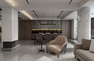 现代简约高级感新中式复古风客厅