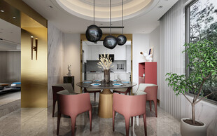 现代简约高级感新中式复古风客厅