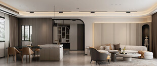 现代简约高级感新中式复古风客厅