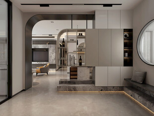 现代简约高级感新中式复古风客厅