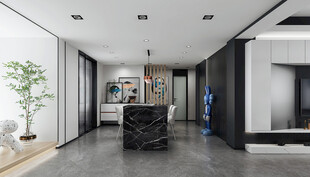 现代简约高级感新中式复古风客厅