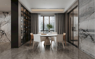 现代简约高级感新中式复古风客厅