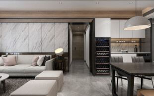 现代简约高级感新中式复古风客厅