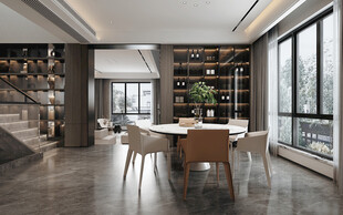 现代简约高级感新中式复古风客厅