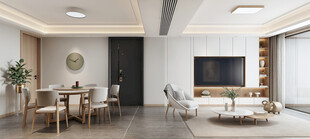 现代简约高级感新中式复古风客厅