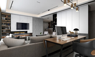 现代简约高级感新中式复古风客厅