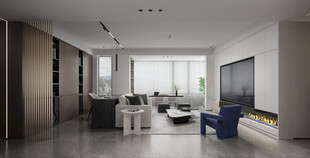 现代简约高级感新中式复古风客厅