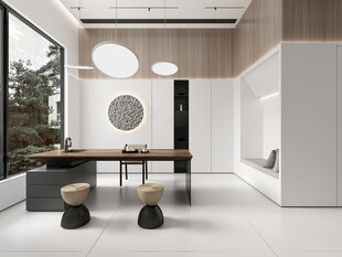 现代简约高级感新中式复古风客厅