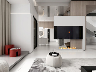 现代简约高级感新中式复古风客厅