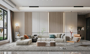 现代简约高级感新中式复古风客厅