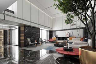 现代简约高级感新中式复古风客厅