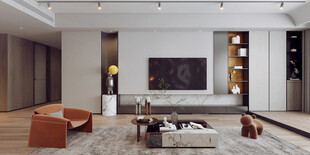 现代简约高级感新中式复古风客厅