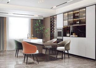 现代简约高级感新中式复古风客厅