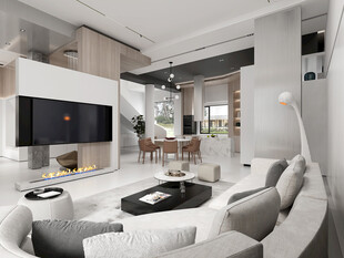 现代简约高级感新中式复古风客厅