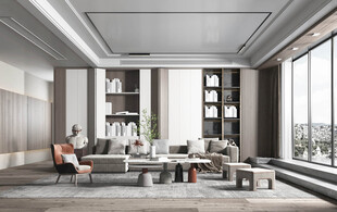 现代简约高级感新中式复古风客厅