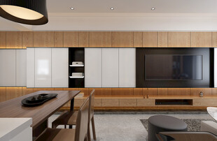 现代简约高级感新中式复古风客厅