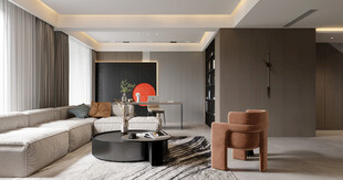 现代简约高级感新中式复古风客厅