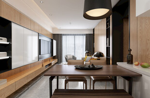 现代简约高级感新中式复古风客厅