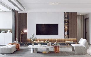 现代简约高级感新中式复古风客厅