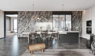 现代简约高级感新中式复古风客厅