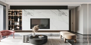 现代简约高级感新中式复古风客厅