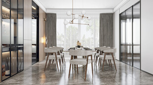 现代简约高级感新中式复古风客厅