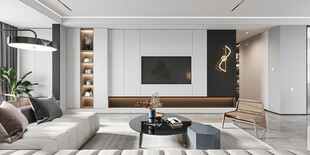 现代简约高级感新中式复古风客厅