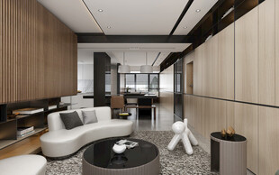 现代简约高级感新中式复古风客厅