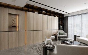 现代简约高级感新中式复古风客厅