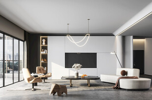 现代简约高级感新中式复古风客厅