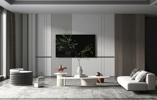 现代简约高级感新中式复古风客厅