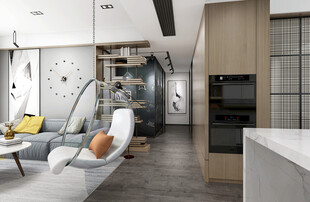 现代简约高级感新中式复古风客厅