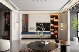 现代简约高级感新中式复古风客厅