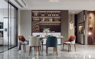 现代简约高级感新中式复古风客厅