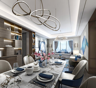 现代简约高级感新中式复古风客厅