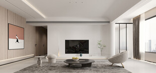 现代简约高级感新中式复古风客厅