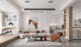 现代简约高级感新中式复古风客厅