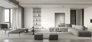 现代简约高级感新中式复古风客厅